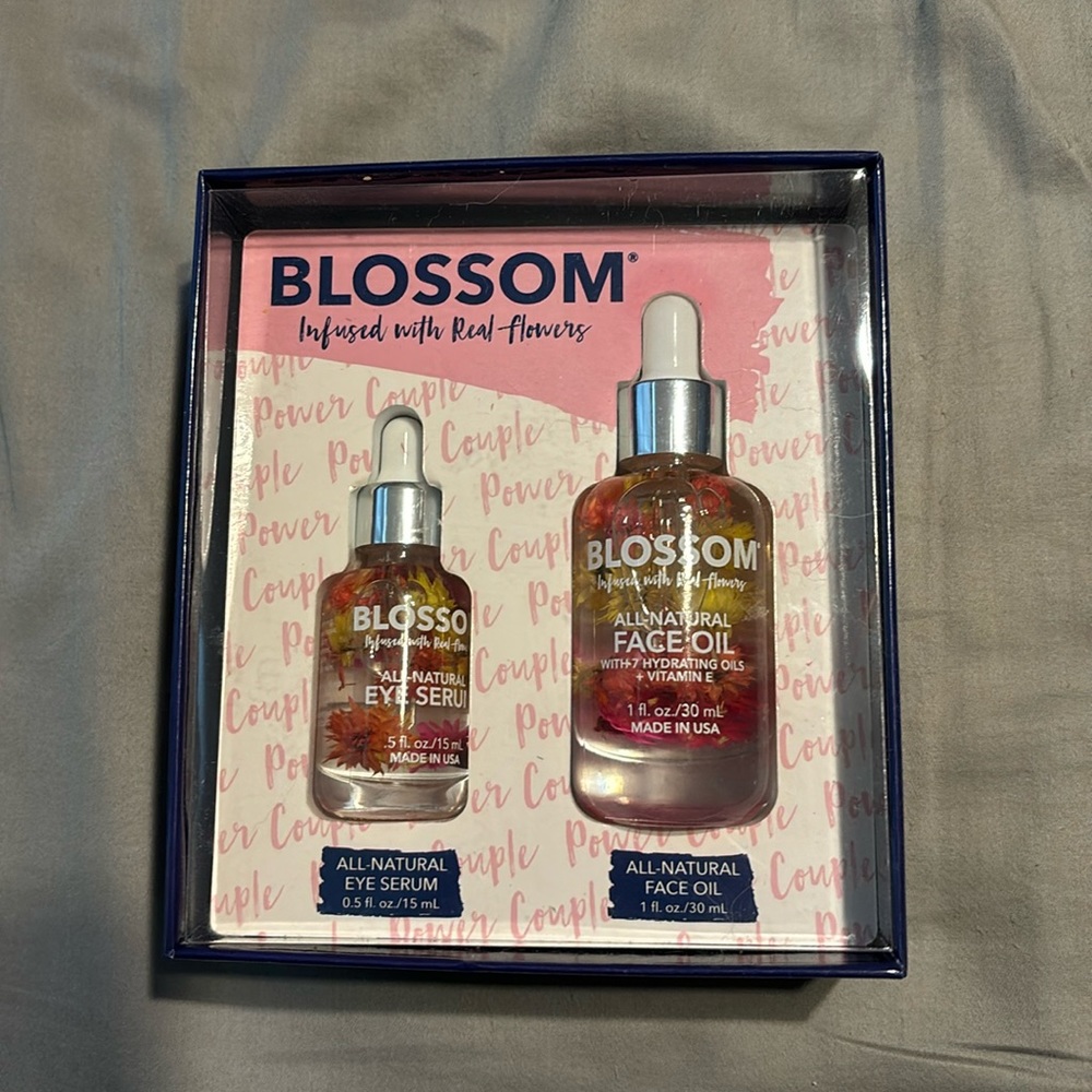 NIB Blossom Power Couple All Natural Face Oil & Eye Serum